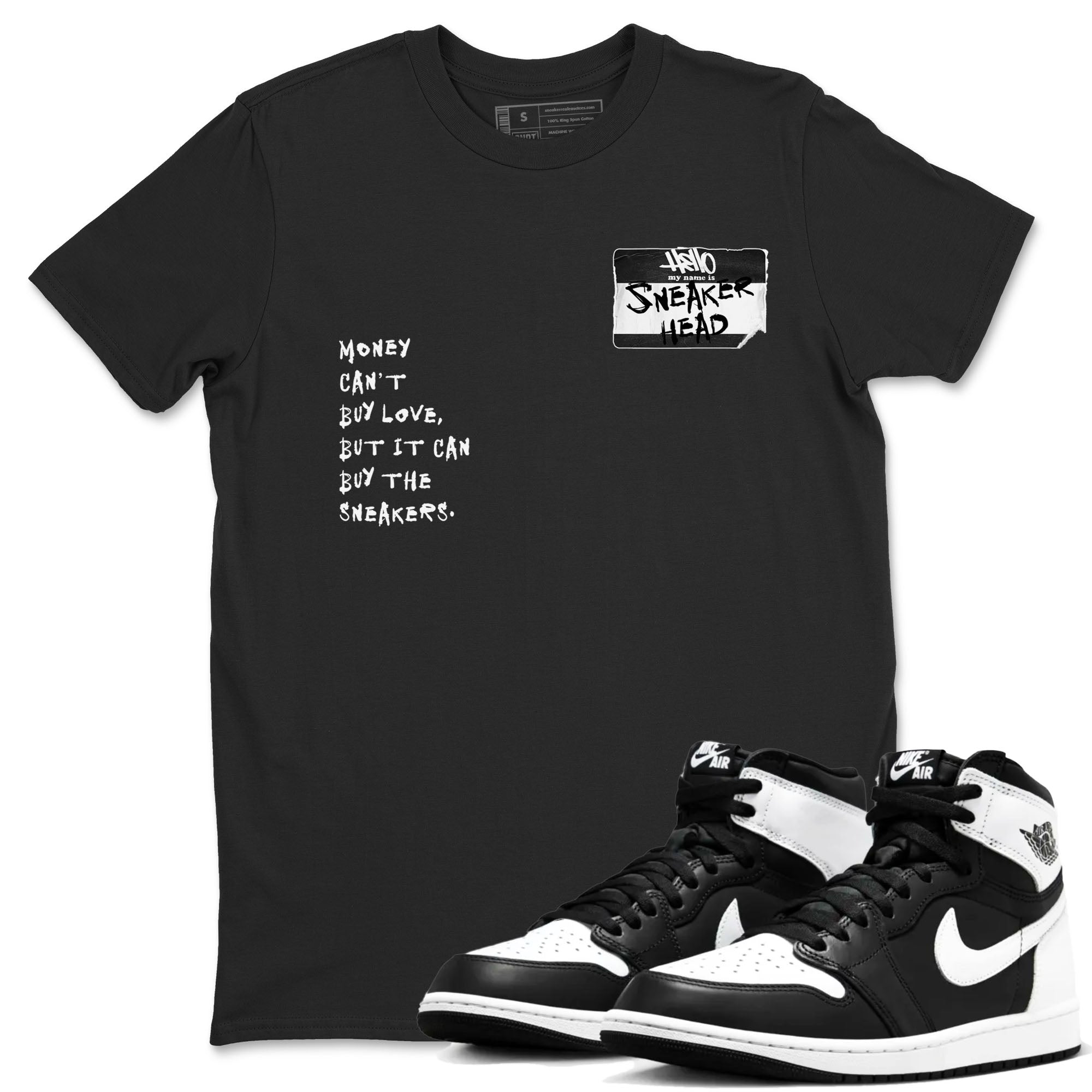 snkmatch Badge snkmatch Tees - Air Jordan 1 Black White