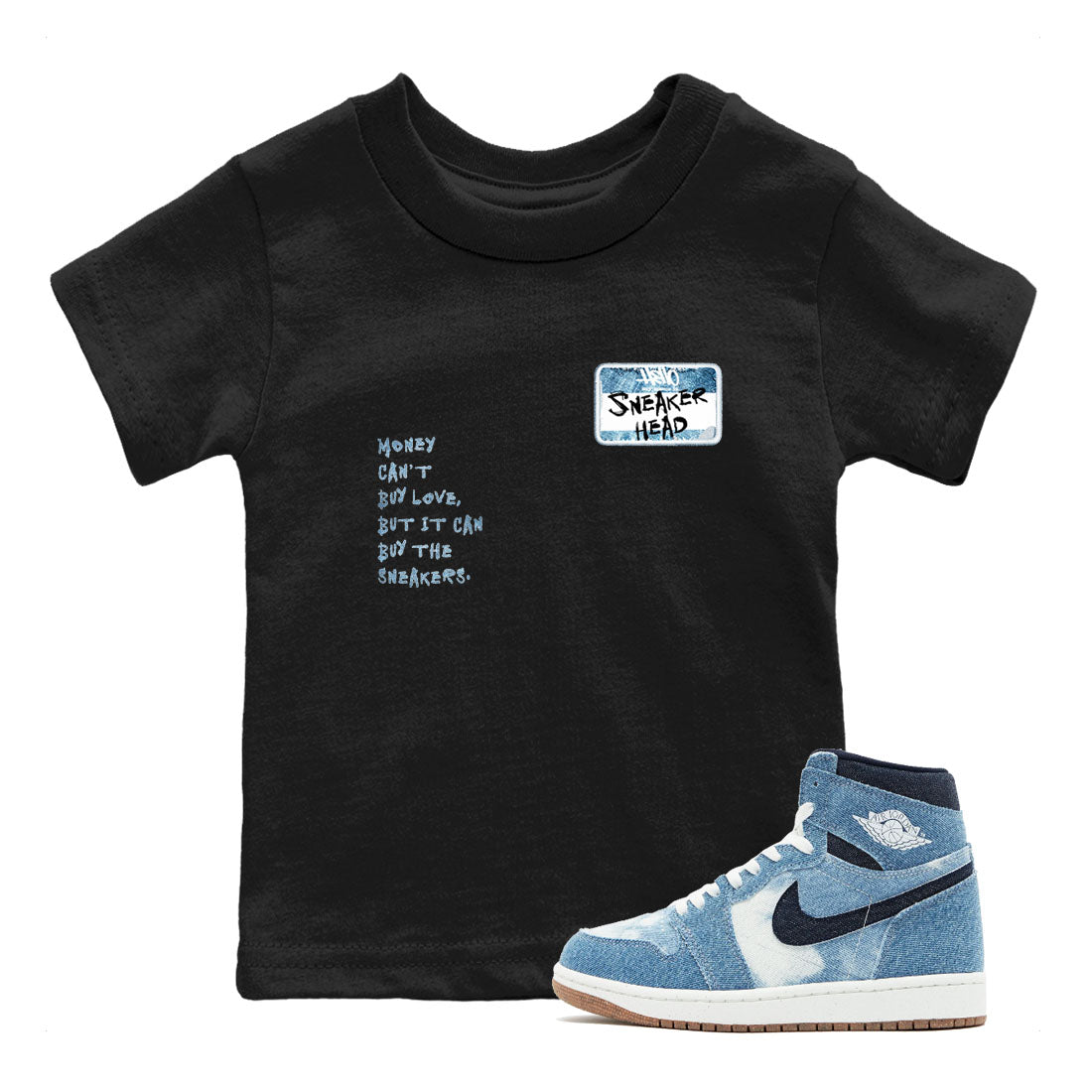 snkmatch Badge snkmatch Tees Kids - Air Jordan 1 Denim 2024