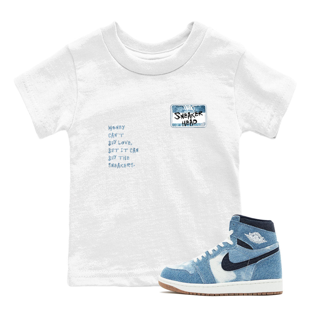 snkmatch Badge snkmatch Tees Kids - Air Jordan 1 Denim 2024