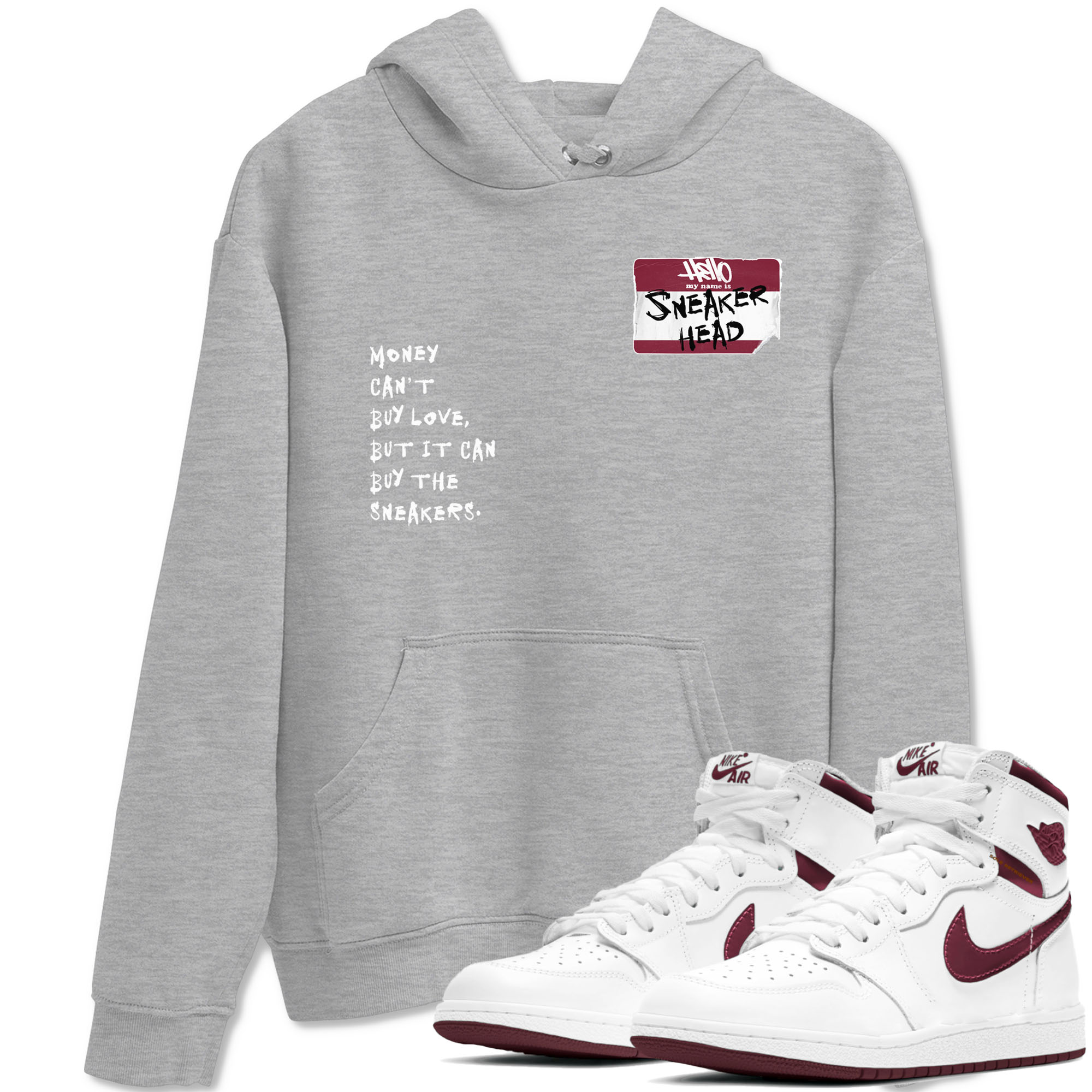 snkmatch Badge snkmatch Tees - Air Jordan 1 Metallic Burgundy