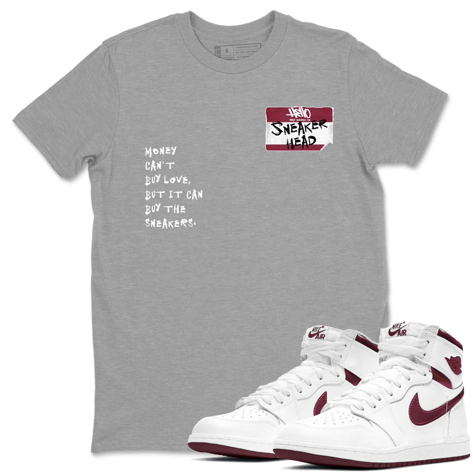 snkmatch Badge snkmatch Tees - Air Jordan 1 Metallic Burgundy