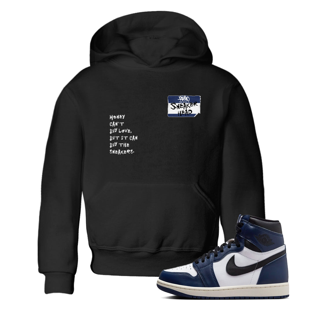 snkmatch Badge snkmatch Tees Kids - Air Jordan 1 Midnight Navy