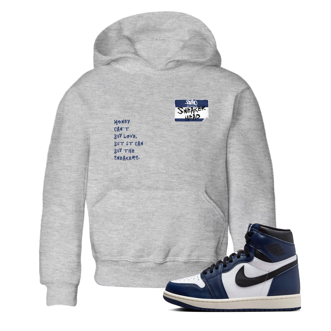 snkmatch Badge snkmatch Tees Kids - Air Jordan 1 Midnight Navy