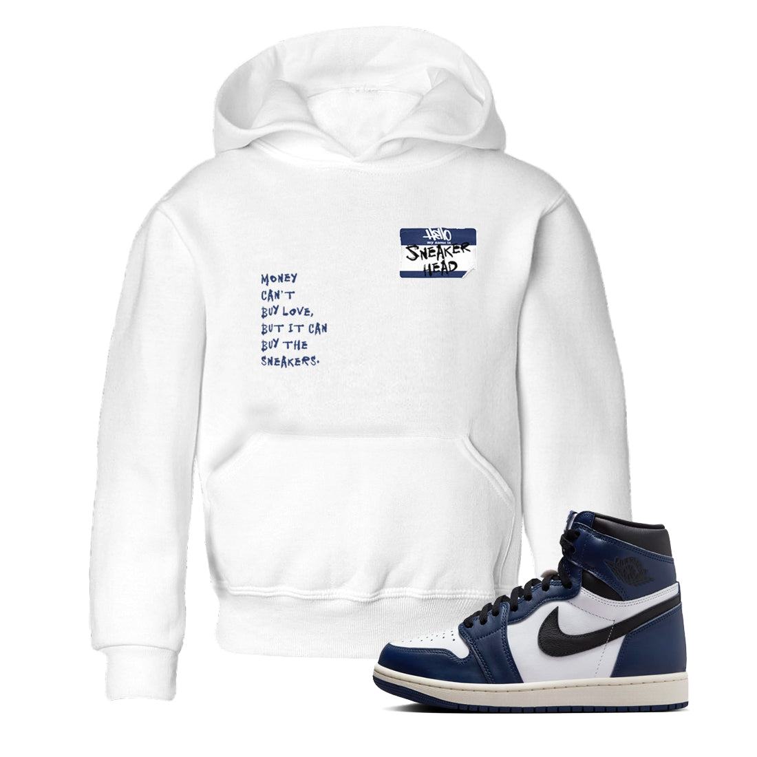 snkmatch Badge snkmatch Tees Kids - Air Jordan 1 Midnight Navy