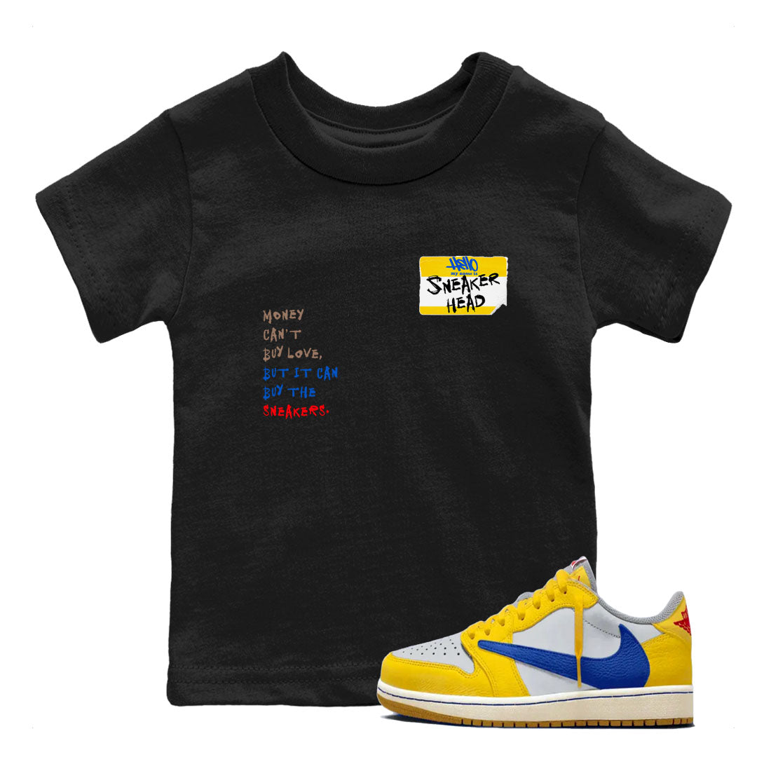 snkmatch Badge snkmatch Tees Kids - Air Jordan 1 Travis Scott Canary
