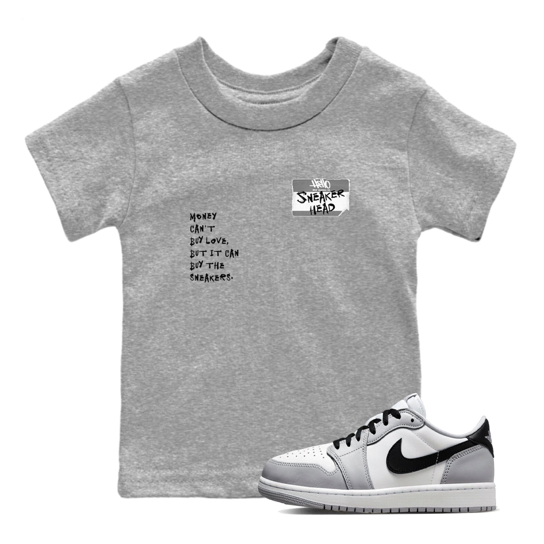 snkmatch Badge snkmatch Tees Kids - Air Jordan 1 Wolf Grey