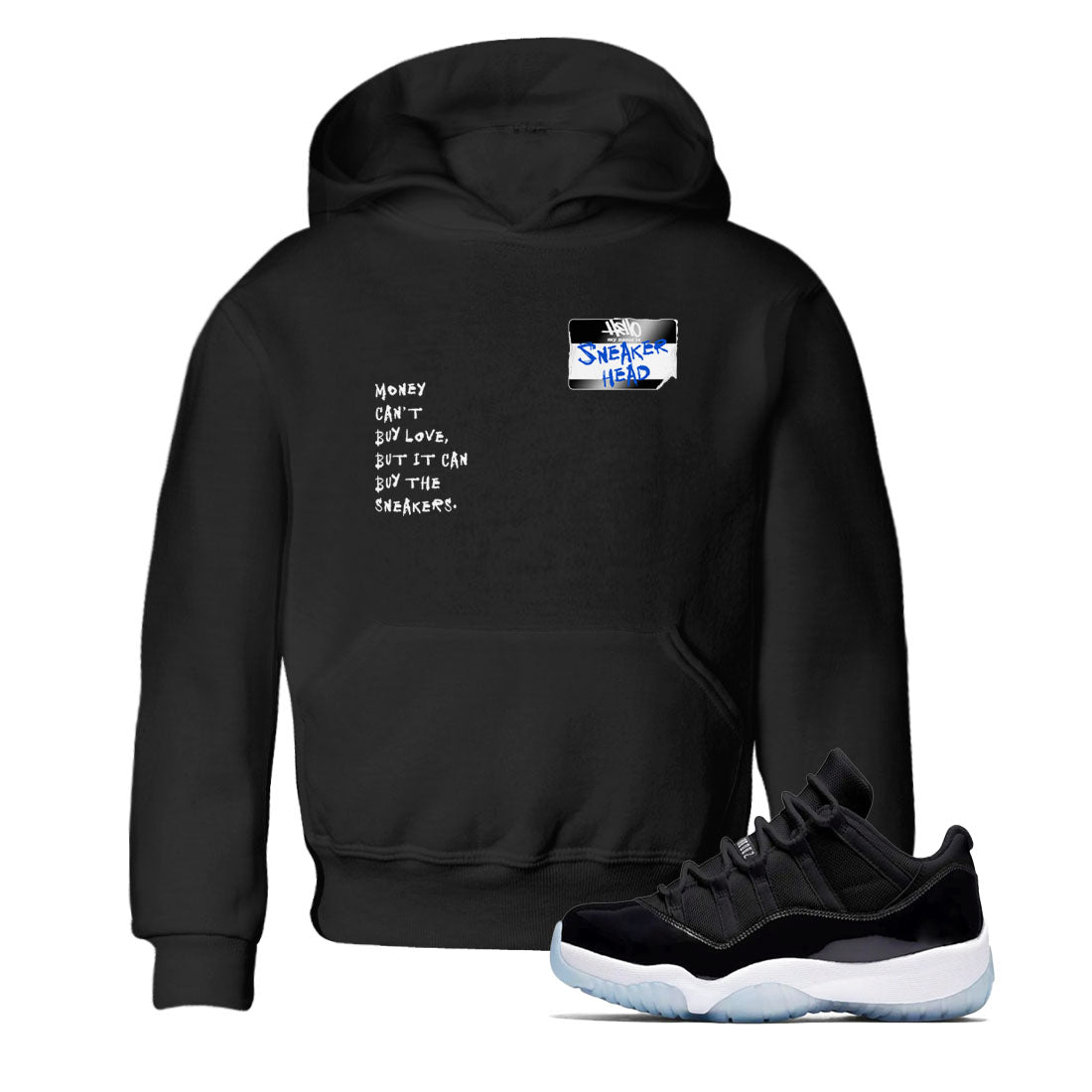 snkmatch Badge snkmatch Tees Kids - Air Jordan 11 Black and Varsity Royal