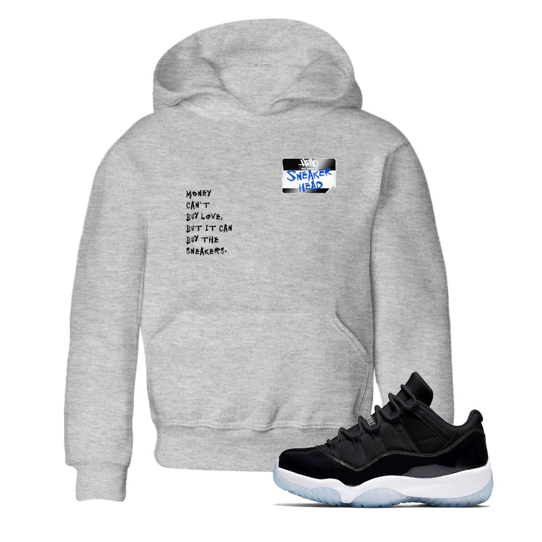 snkmatch Badge snkmatch Tees Kids - Air Jordan 11 Black and Varsity Royal