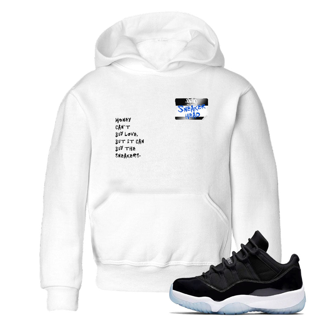 snkmatch Badge snkmatch Tees Kids - Air Jordan 11 Black and Varsity Royal