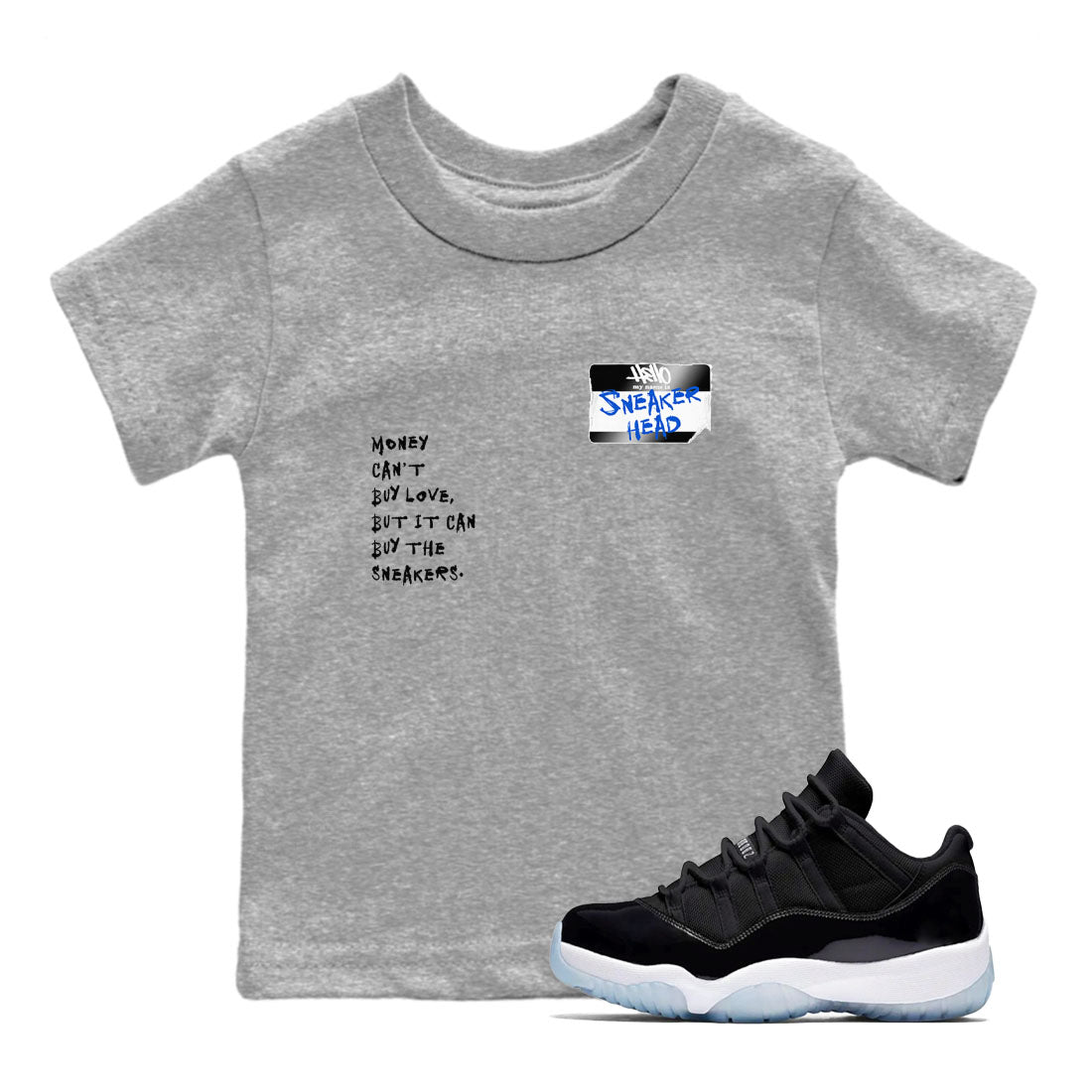 snkmatch Badge snkmatch Tees Kids - Air Jordan 11 Black and Varsity Royal