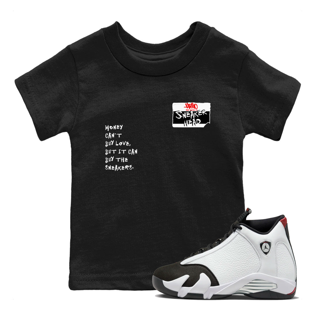 snkmatch Badge snkmatch Tees Kids - Air Jordan 14 Black Toe