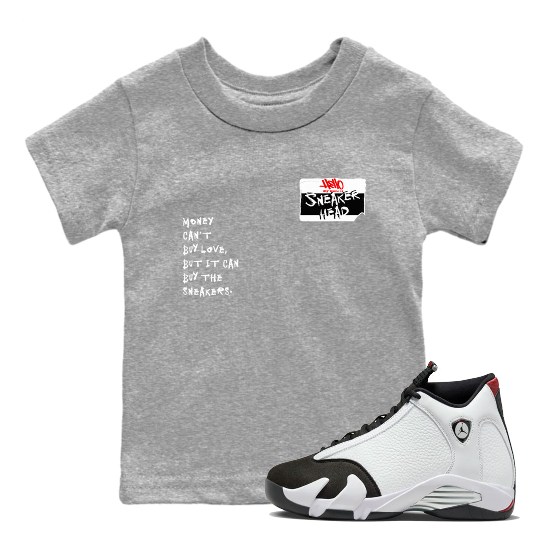 snkmatch Badge snkmatch Tees Kids - Air Jordan 14 Black Toe