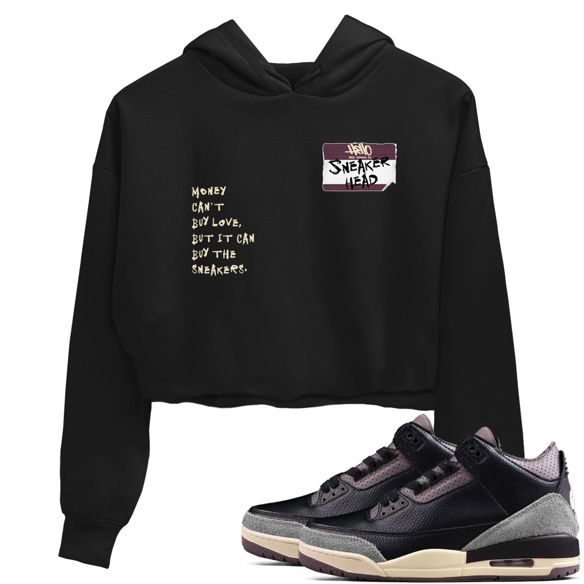 snkmatch Badge snkmatch Women's Top - Air Jordan 3 A Ma Maniere x Black