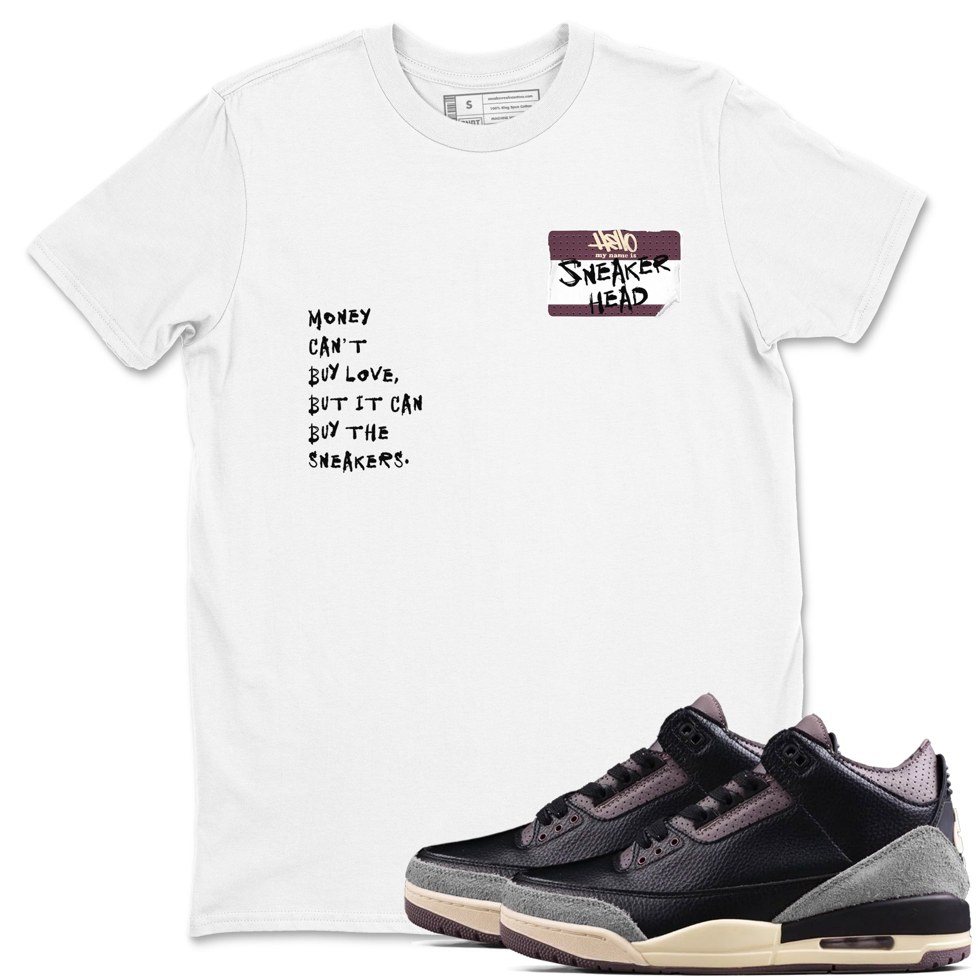 snkmatch Badge snkmatch Tees - Air Jordan 3 A Ma Maniere x Black