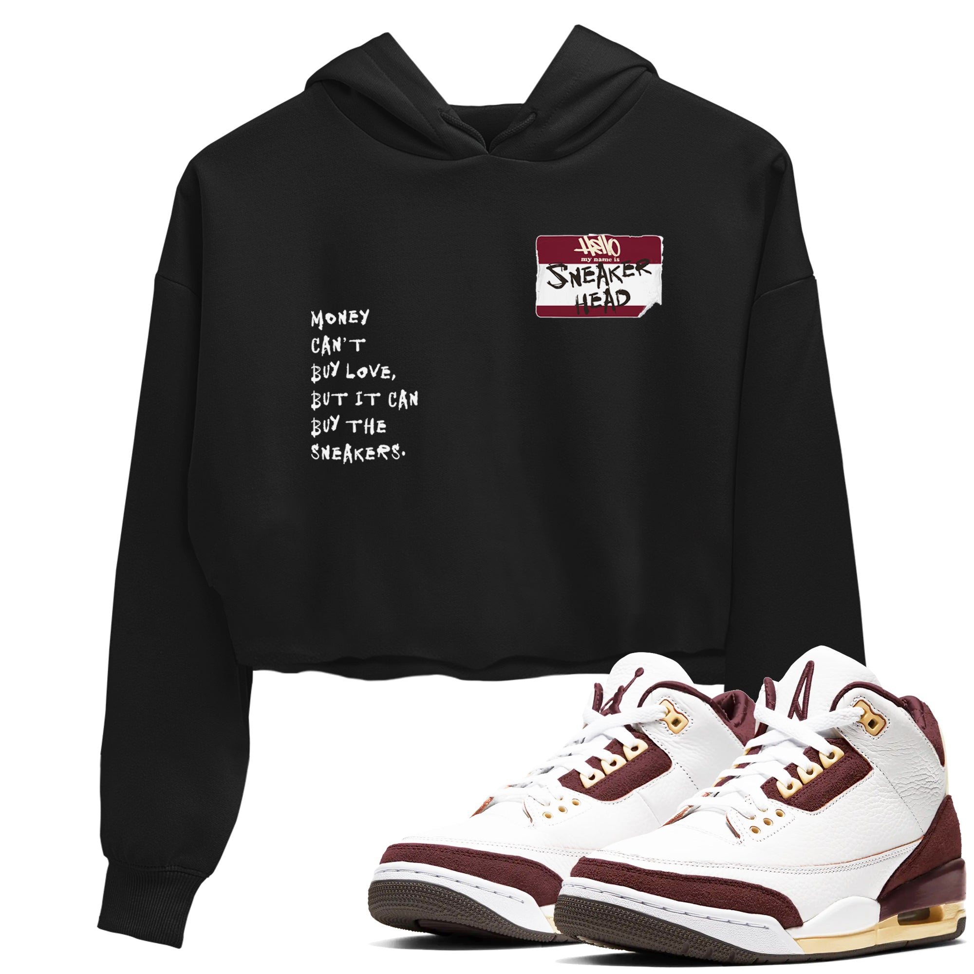 snkmatch Badge snkmatch Women's Top - Air Jordan 3 A Ma Maniere x Burgundy Crush