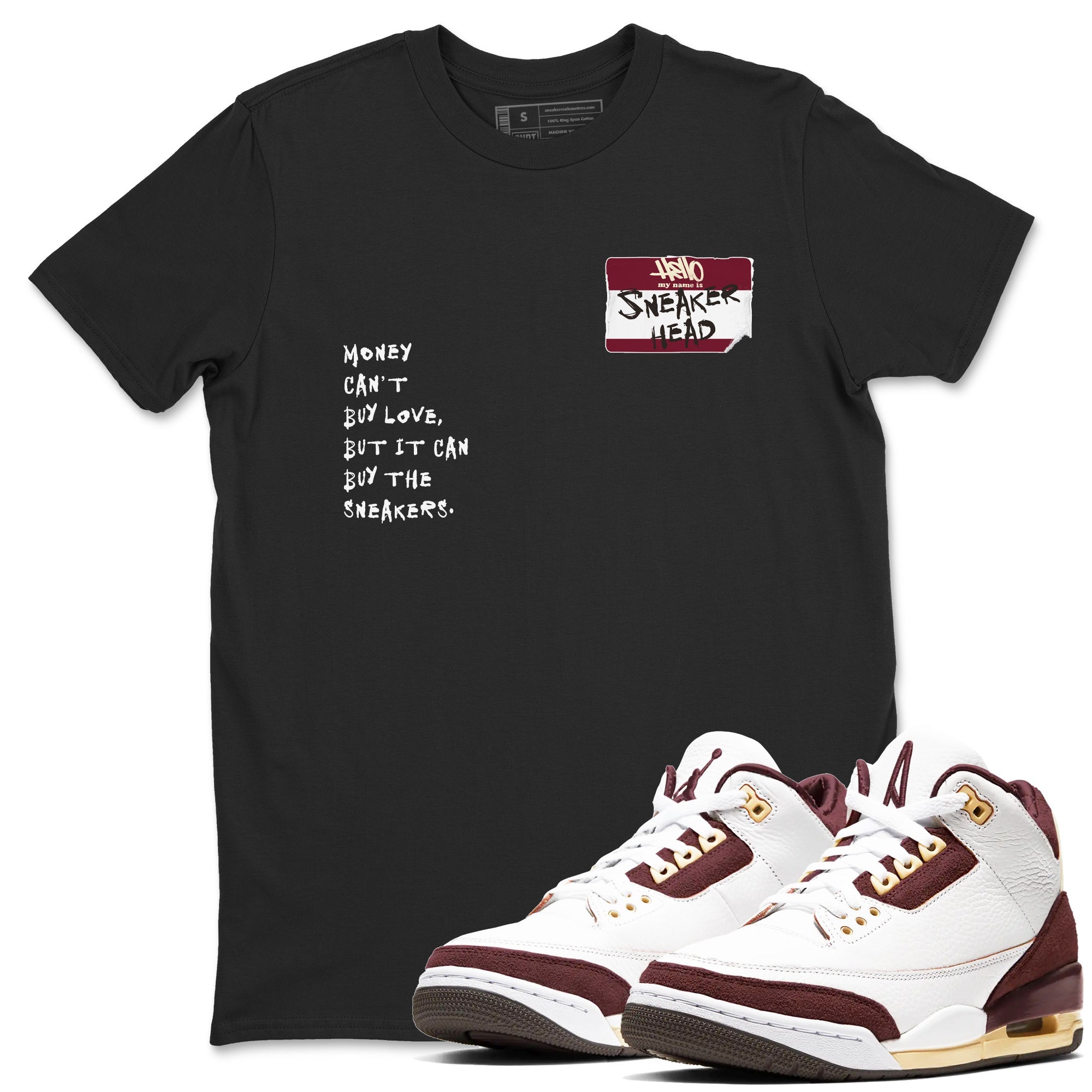 snkmatch Badge snkmatch Tees - Air Jordan 3 A Ma Maniere x Burgundy Crush