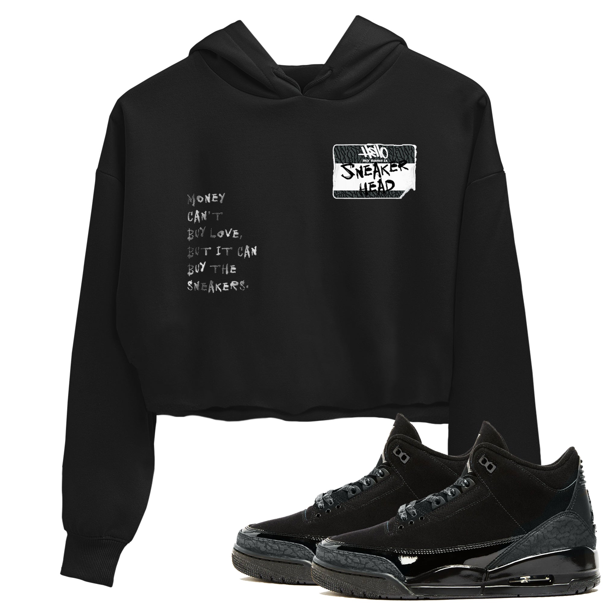 snkmatch Badge snkmatch Women's Top - Air Jordan 3 Black Cat