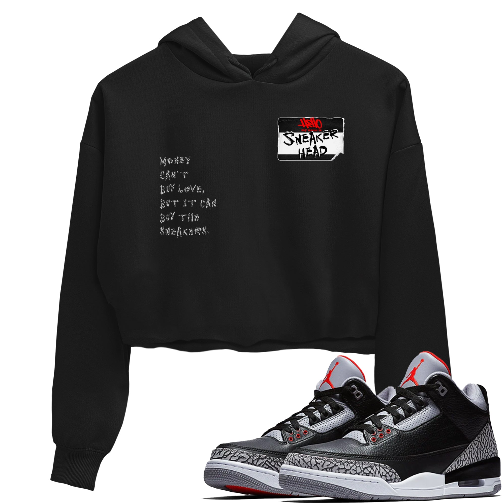 snkmatch Badge snkmatch Women's Top - Air Jordan 3 Black Cement
