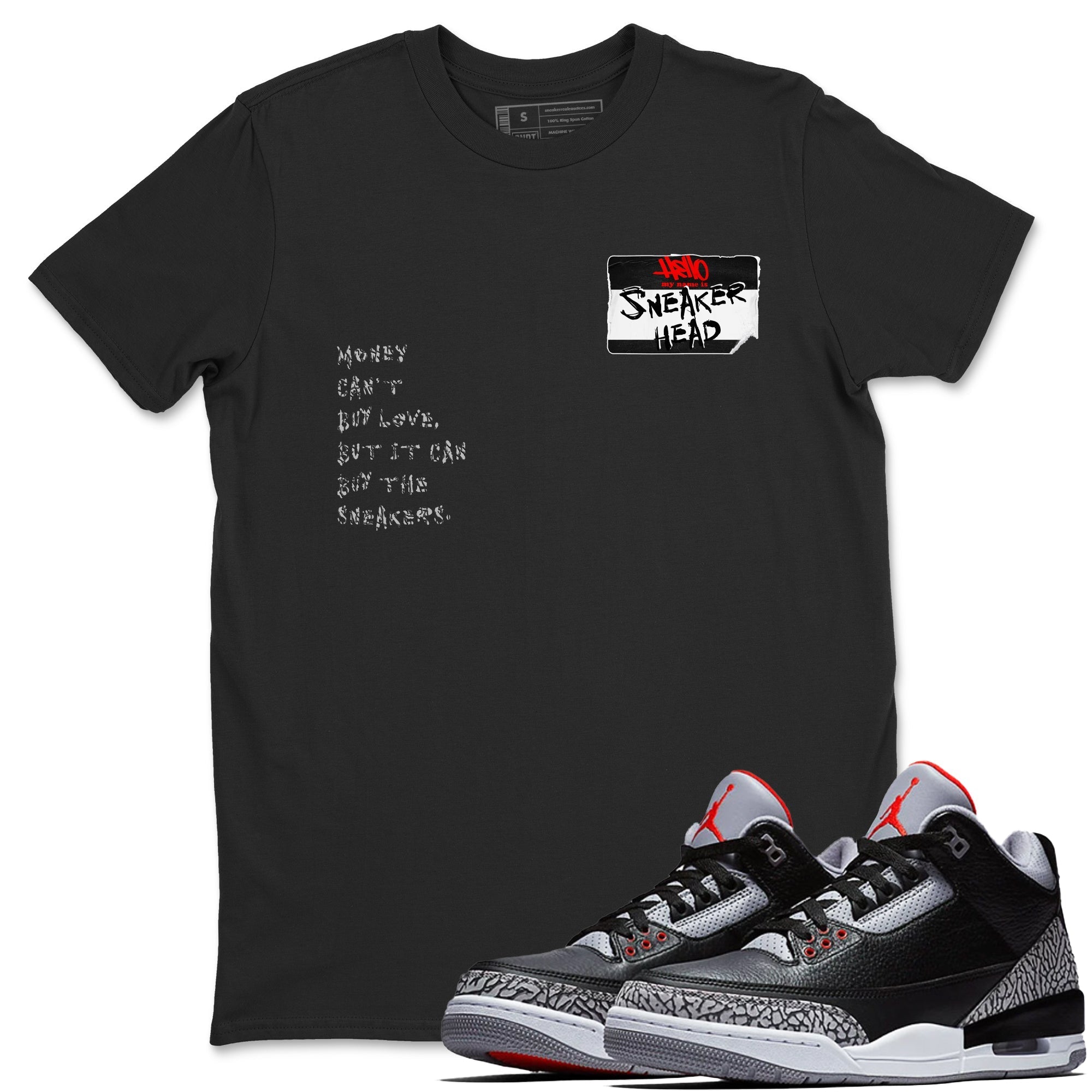 snkmatch Badge snkmatch Tees - Air Jordan 3 Black Cement