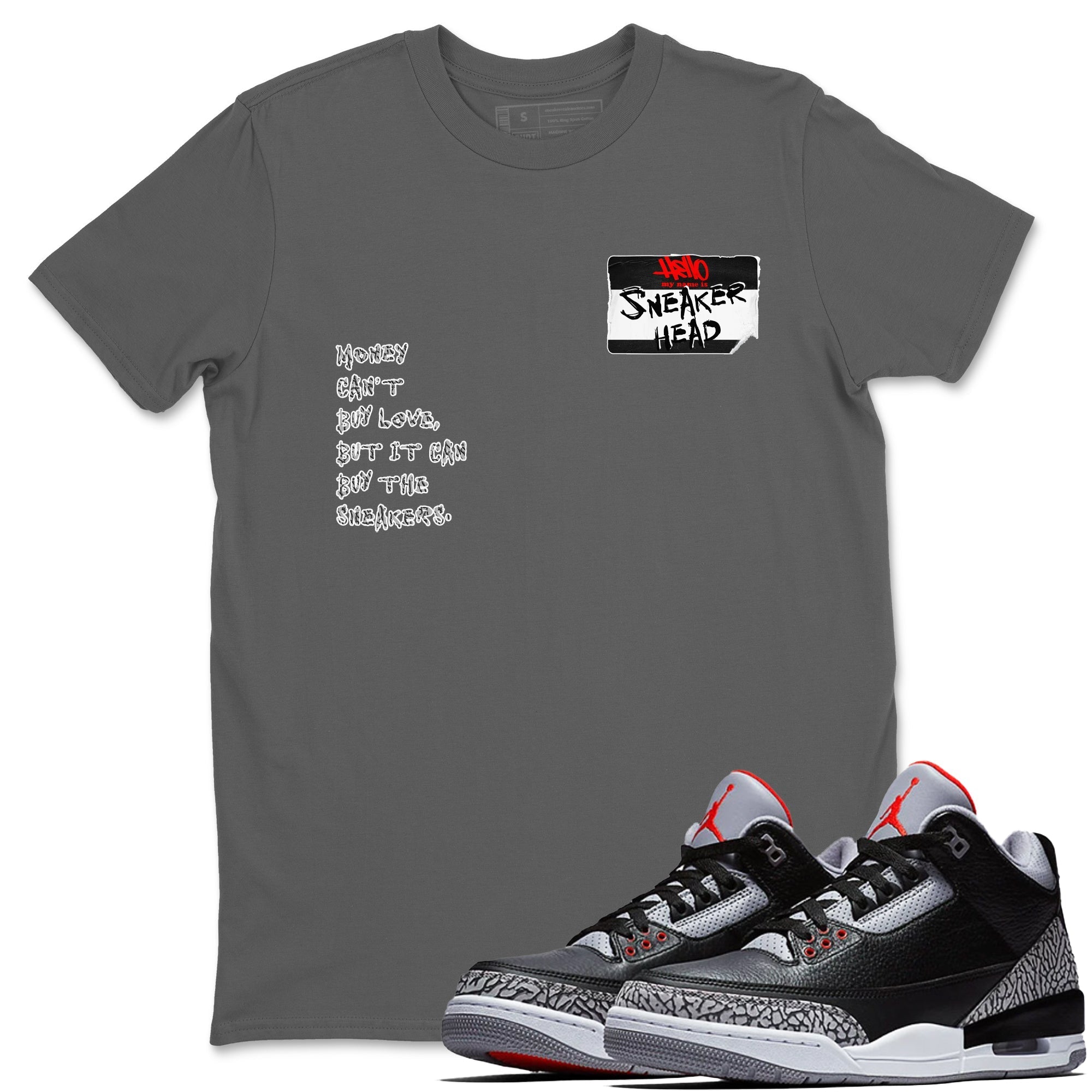snkmatch Badge snkmatch Tees - Air Jordan 3 Black Cement