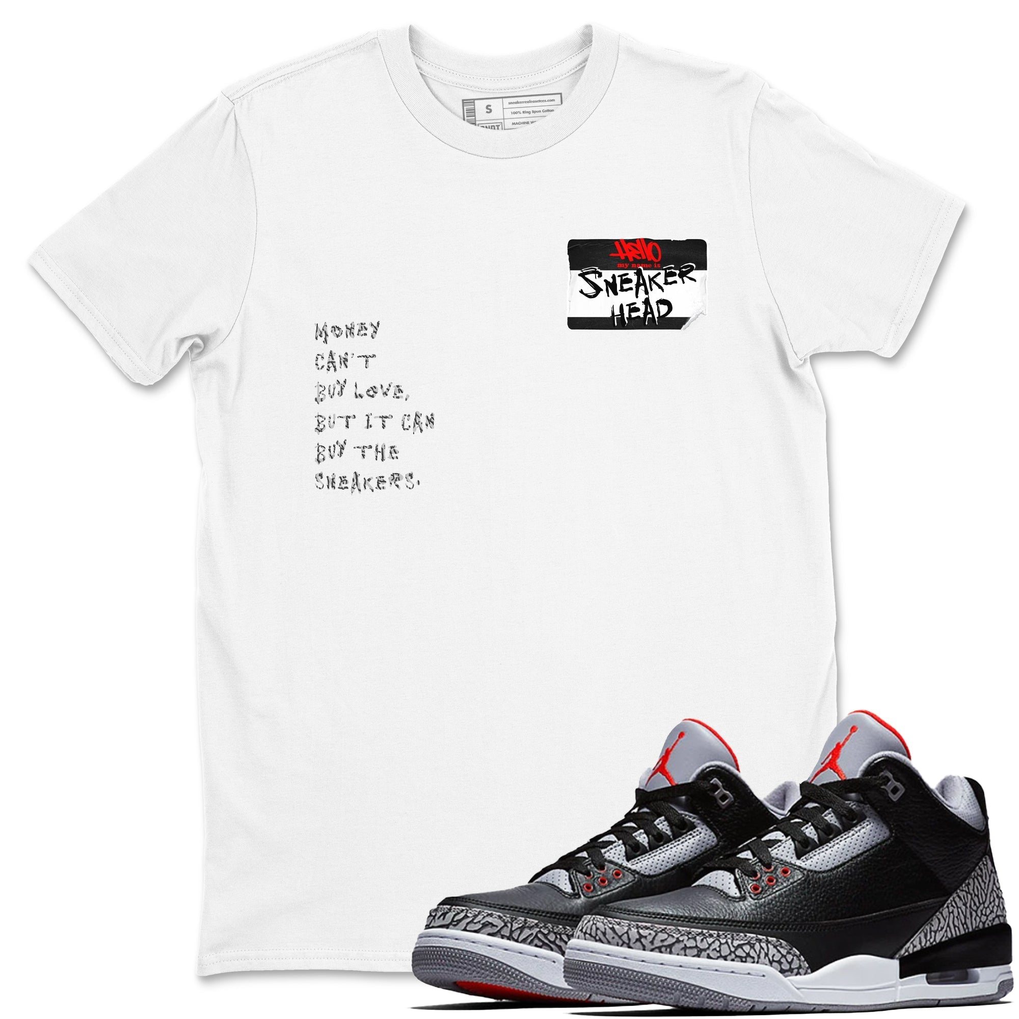 snkmatch Badge snkmatch Tees - Air Jordan 3 Black Cement