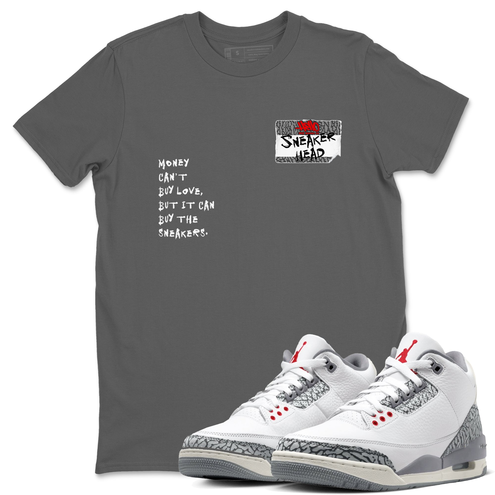 snkmatch Badge snkmatch Tees - Air Jordan 3 Cement Grey