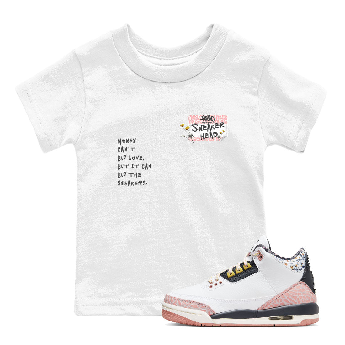 snkmatch Badge snkmatch Tees Kids - Air Jordan 3 Vintage Floral