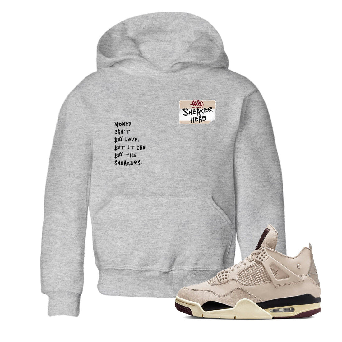 snkmatch Badge snkmatch Tees Kids - Air Jordan 4 A Ma Maniere x Fossil Stone