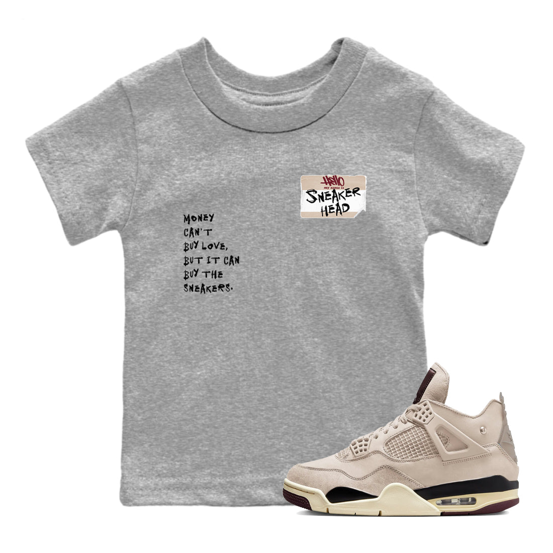 snkmatch Badge snkmatch Tees Kids - Air Jordan 4 A Ma Maniere x Fossil Stone
