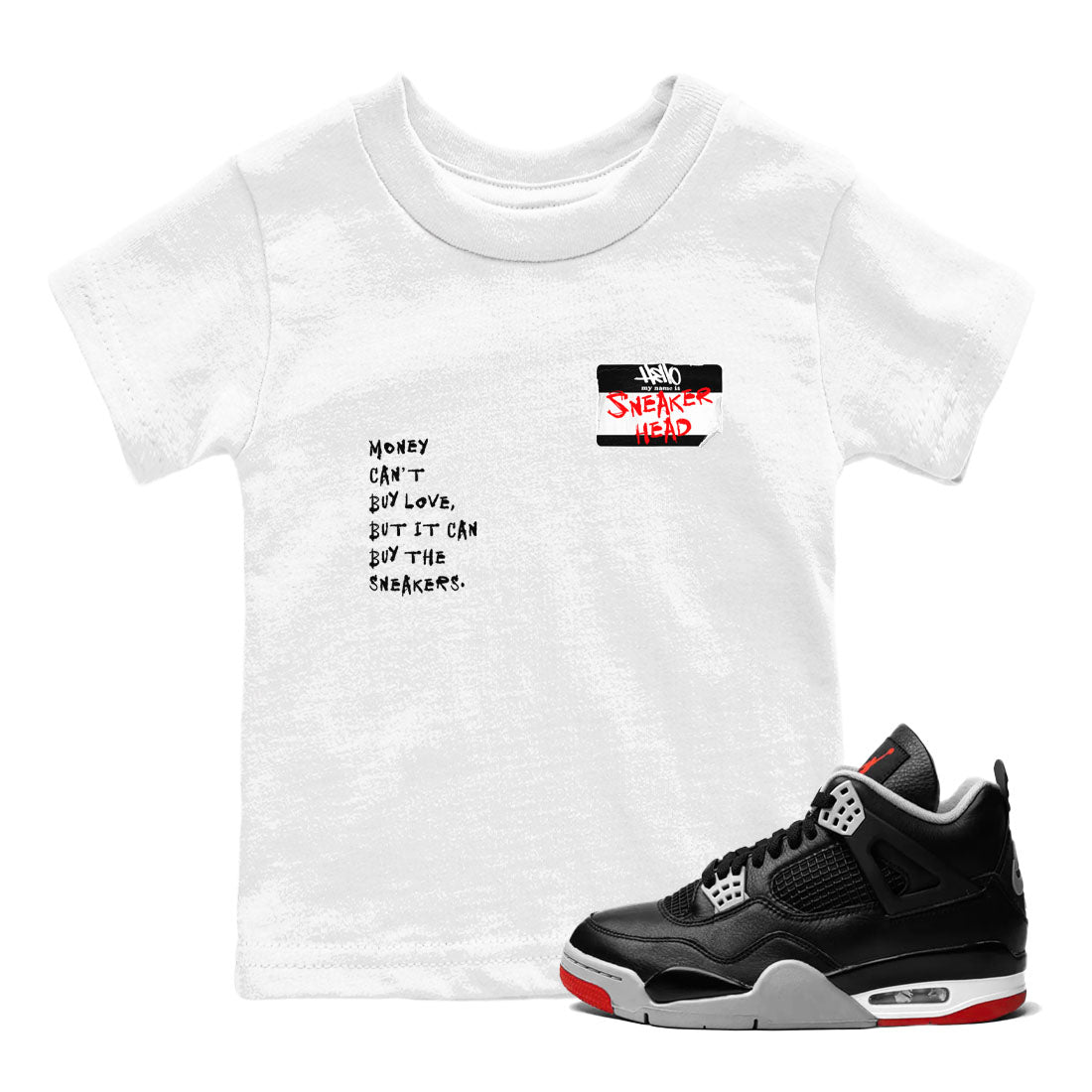 snkmatch Badge snkmatch Tees Kids - Air Jordan 4 Bred Reimagined
