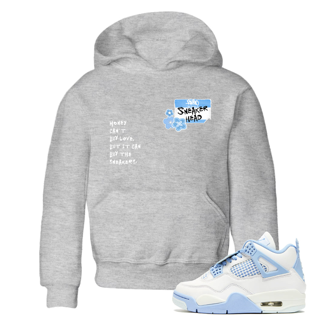 snkmatch Badge snkmatch Tees Kids - Air Jordan 4 Forget Me Not