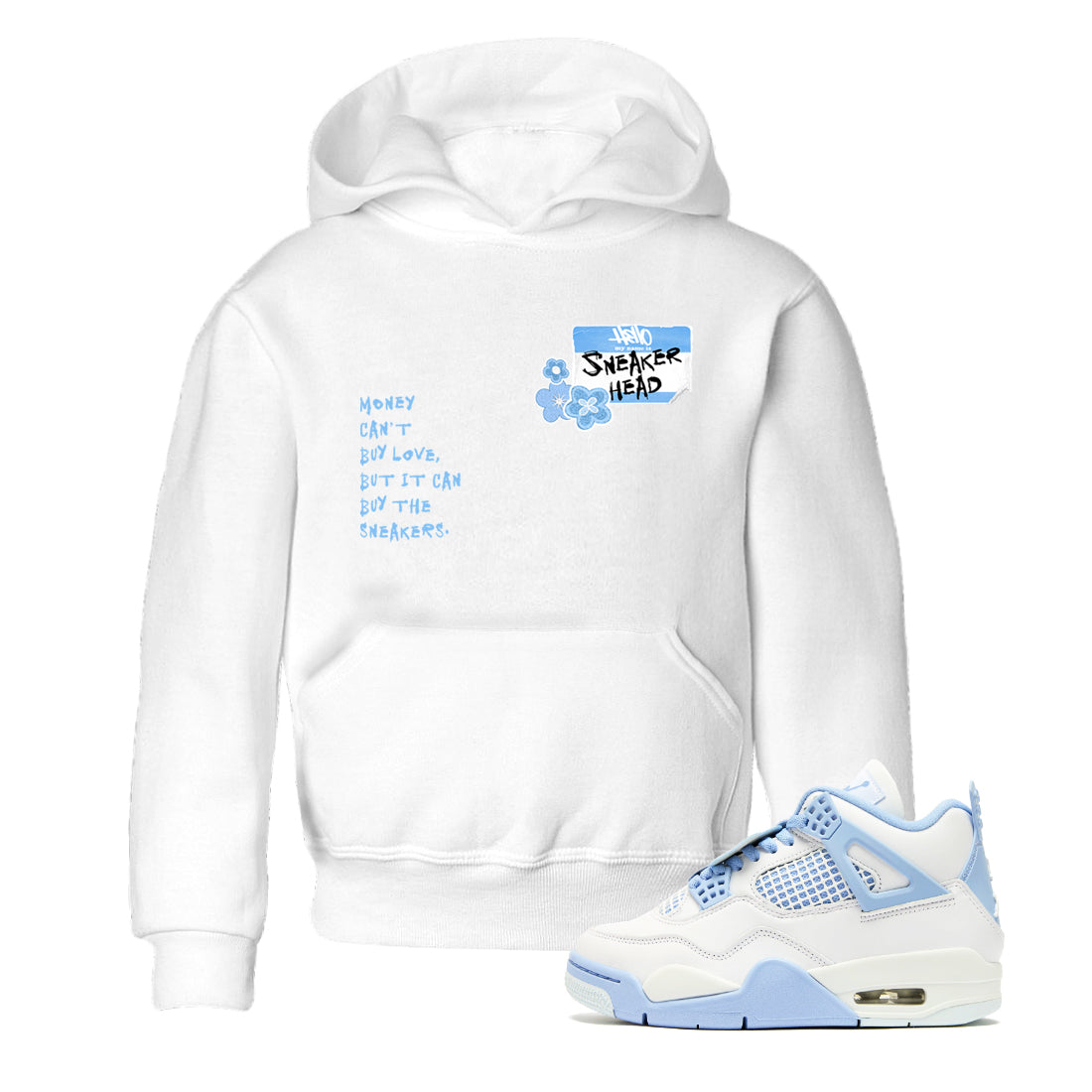 snkmatch Badge snkmatch Tees Kids - Air Jordan 4 Forget Me Not