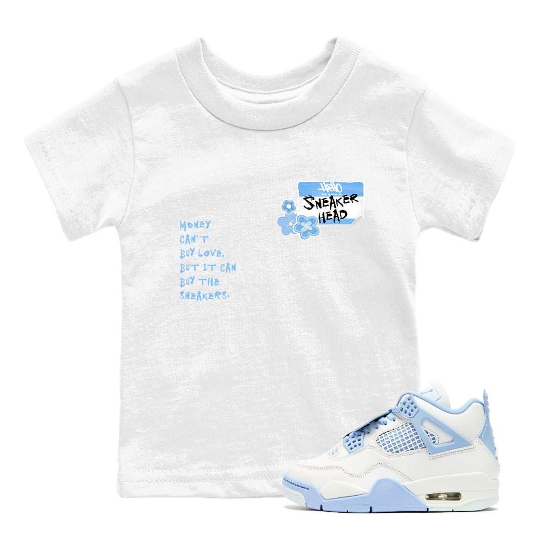snkmatch Badge snkmatch Tees Kids - Air Jordan 4 Forget Me Not
