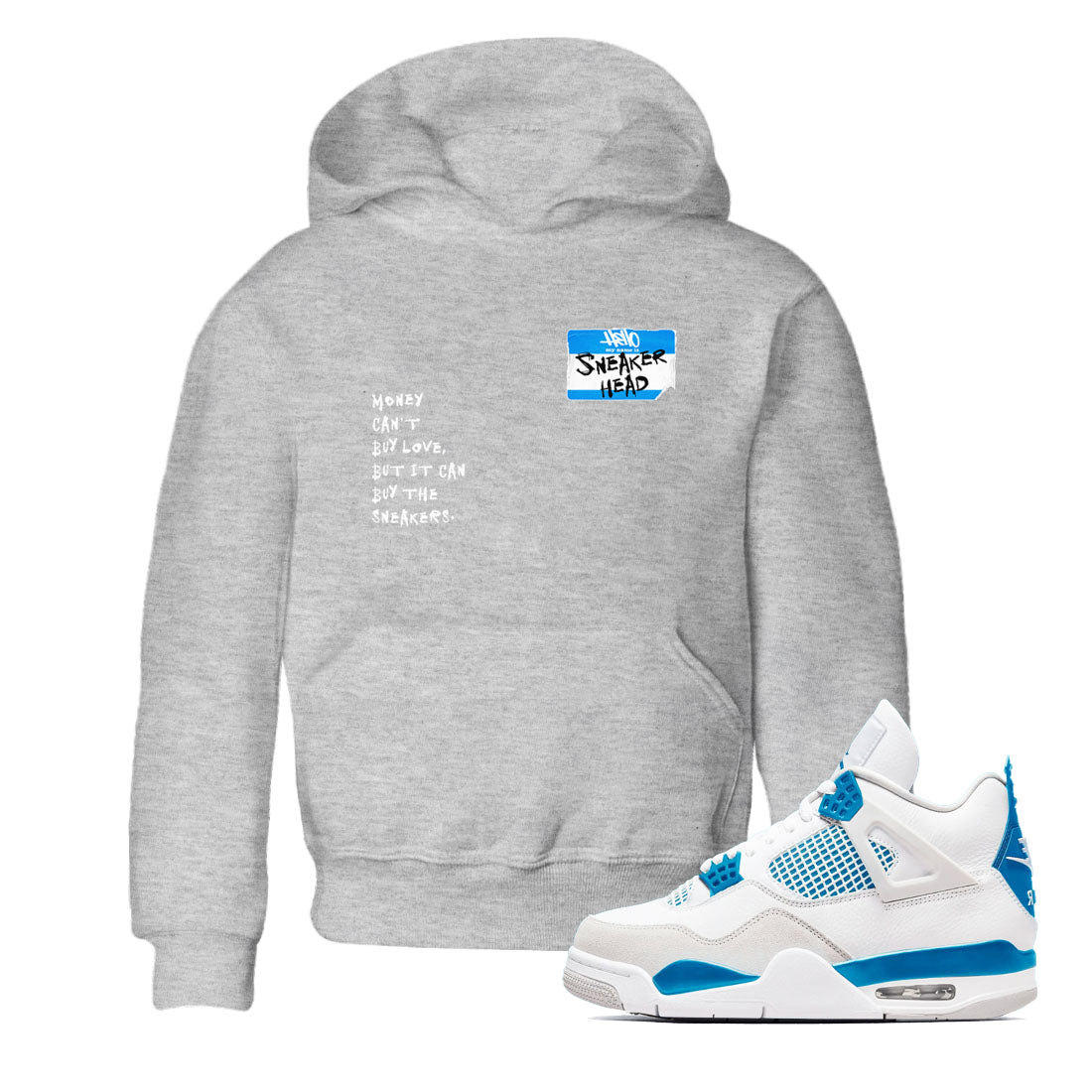 snkmatch Badge snkmatch Tees Kids - Air Jordan 4 Military Blue