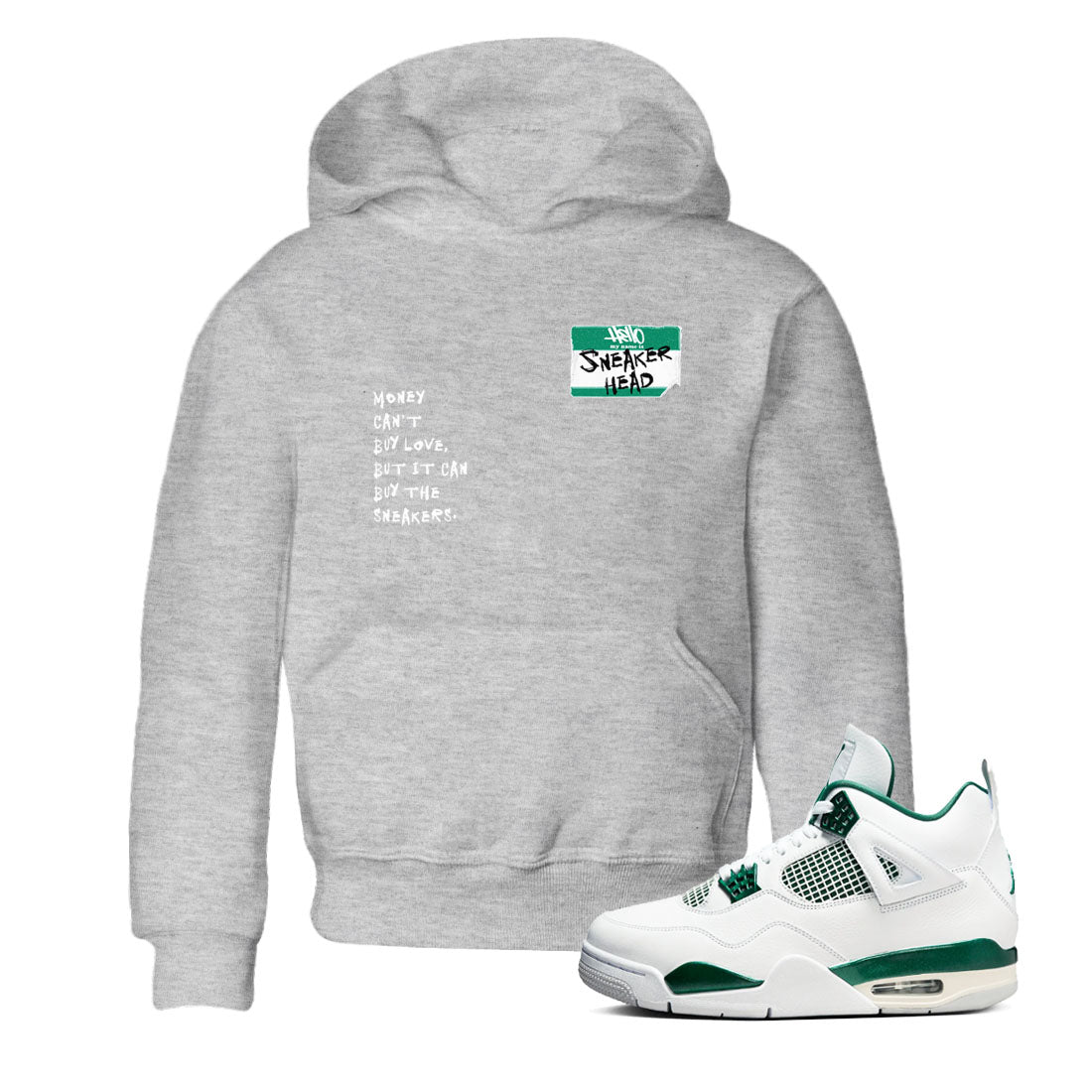 snkmatch Badge snkmatch Tees Kids - Air Jordan 4 Oxidized Green