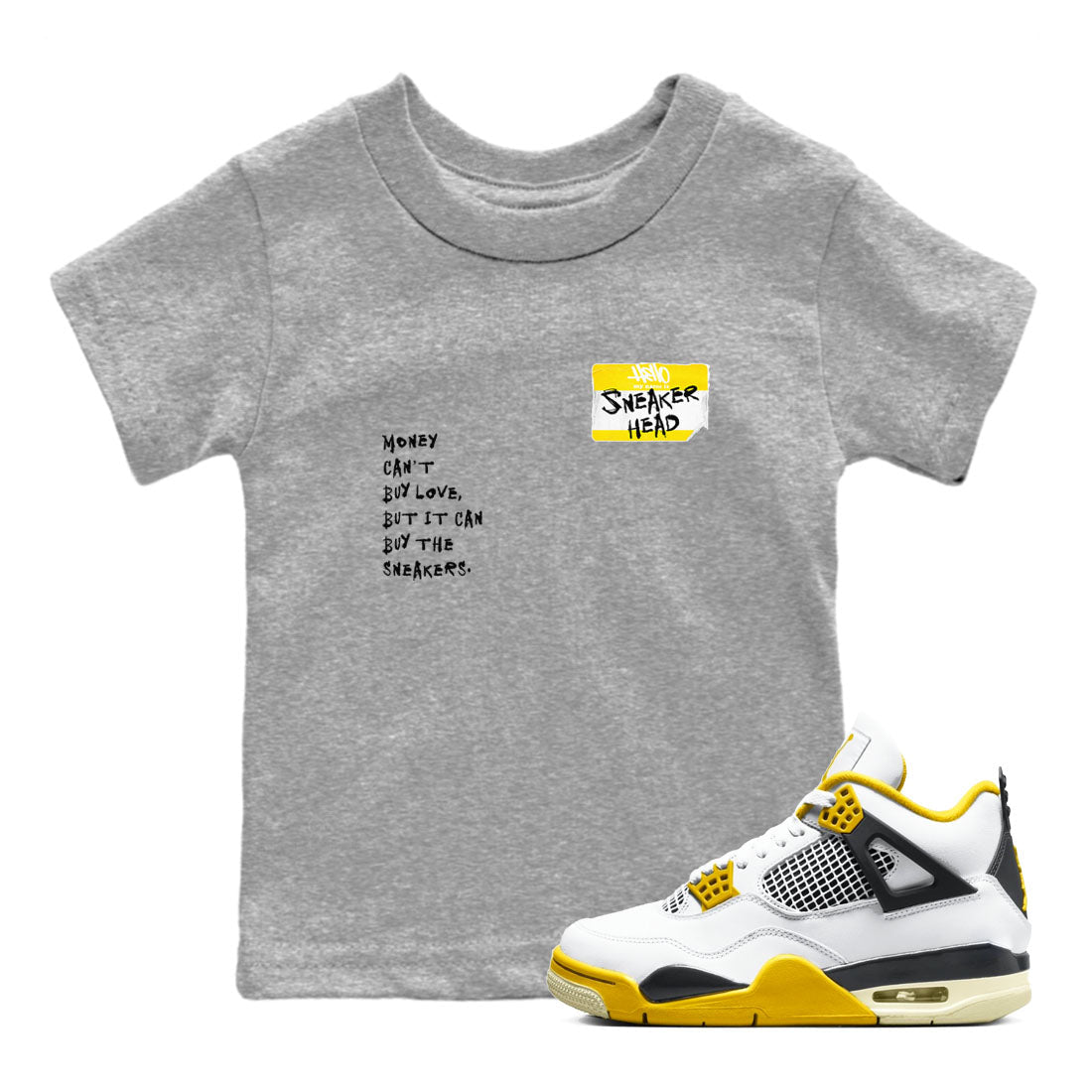 snkmatch Badge snkmatch Tees Kids - Air Jordan 4 Vivid Sulfur