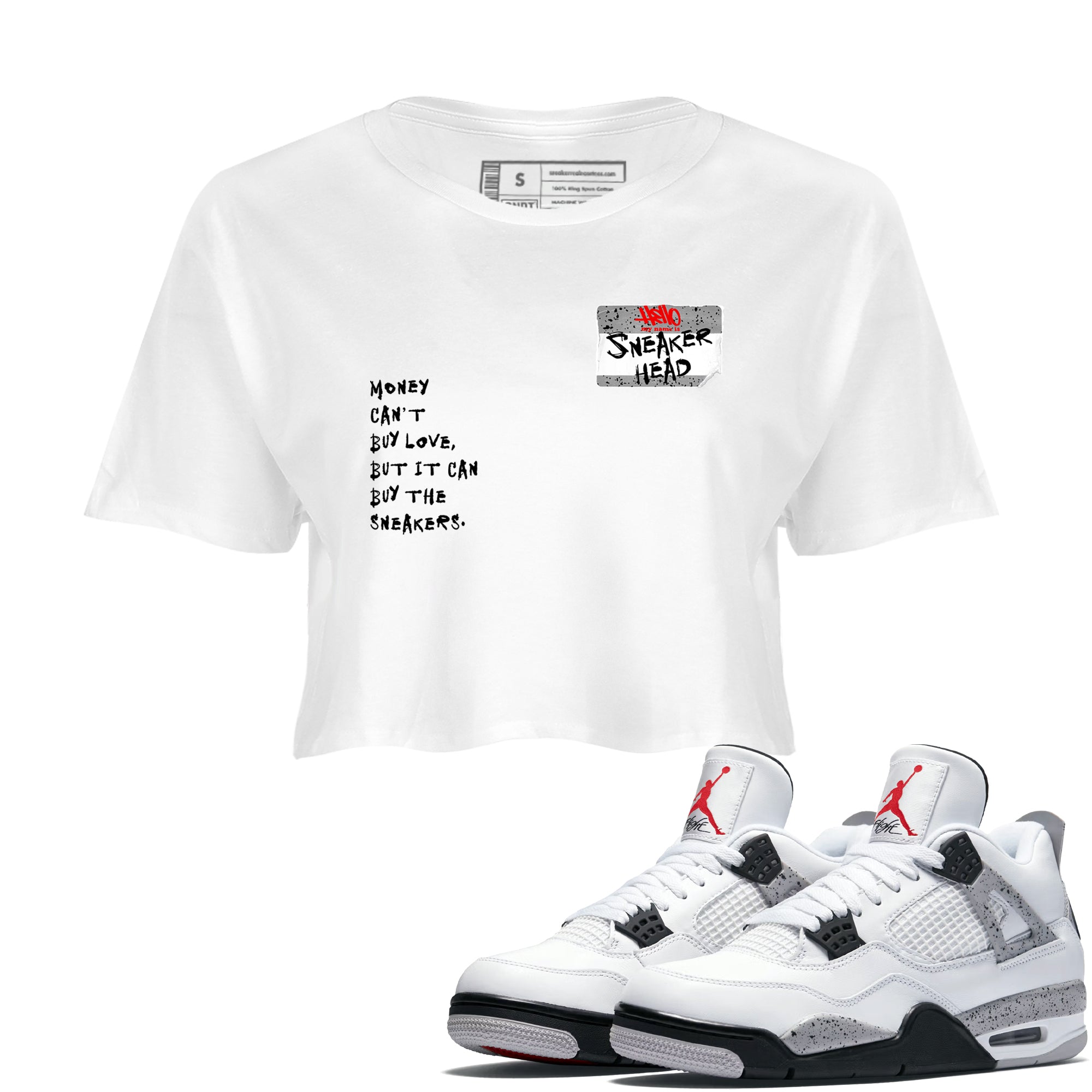 snkmatch Badge snkmatch Women's Top - Air Jordan 4 White Cement