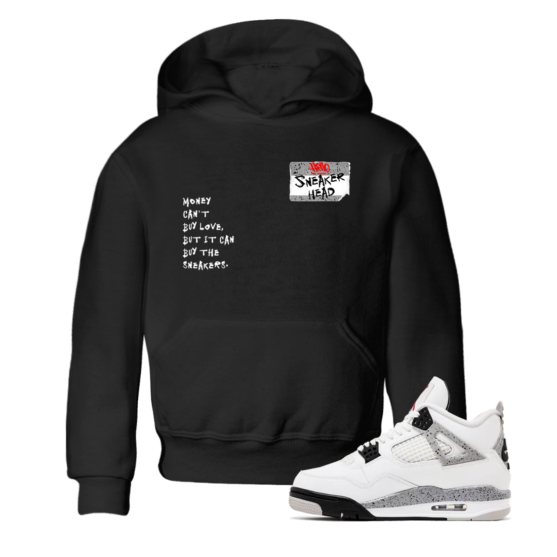 snkmatch Badge snkmatch Tees Kids - Air Jordan 4 White Cement