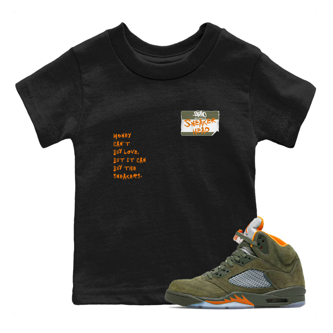 snkmatch Badge snkmatch Tees Kids - Air Jordan 5 Olive