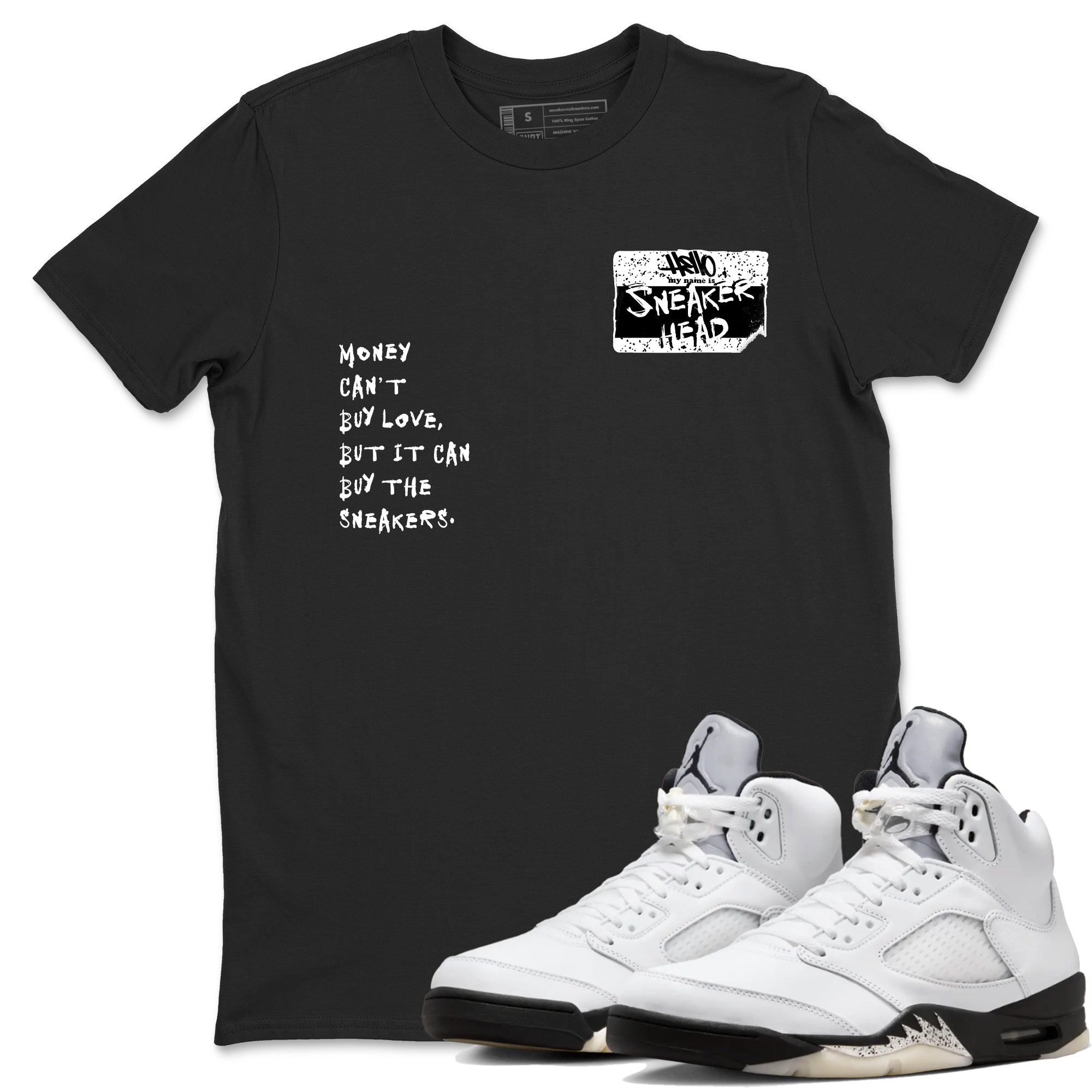 snkmatch Badge snkmatch Tees - Air Jordan 5 White Black