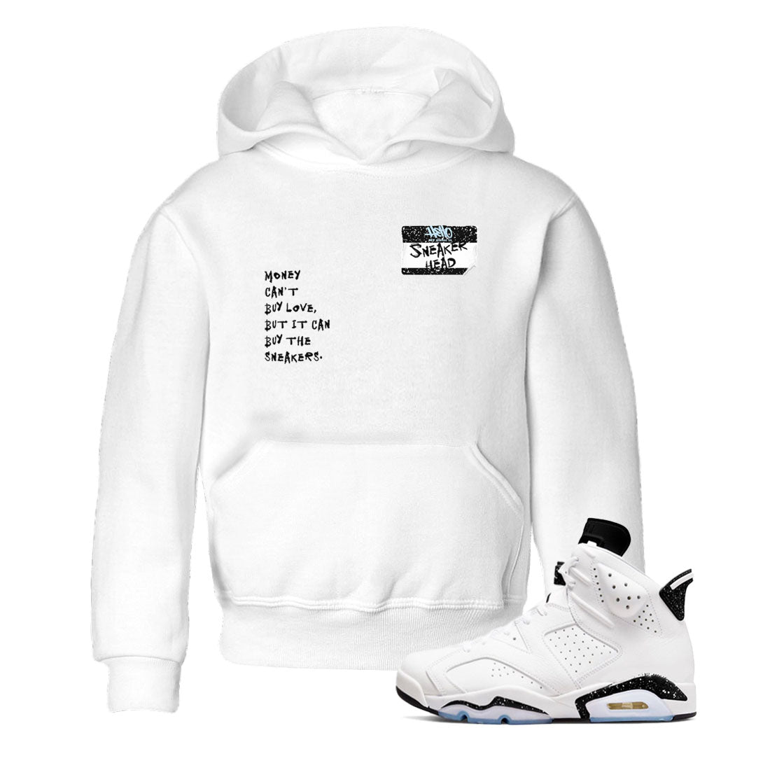 snkmatch Badge snkmatch Tees Kids - Air Jordan 6 White Black