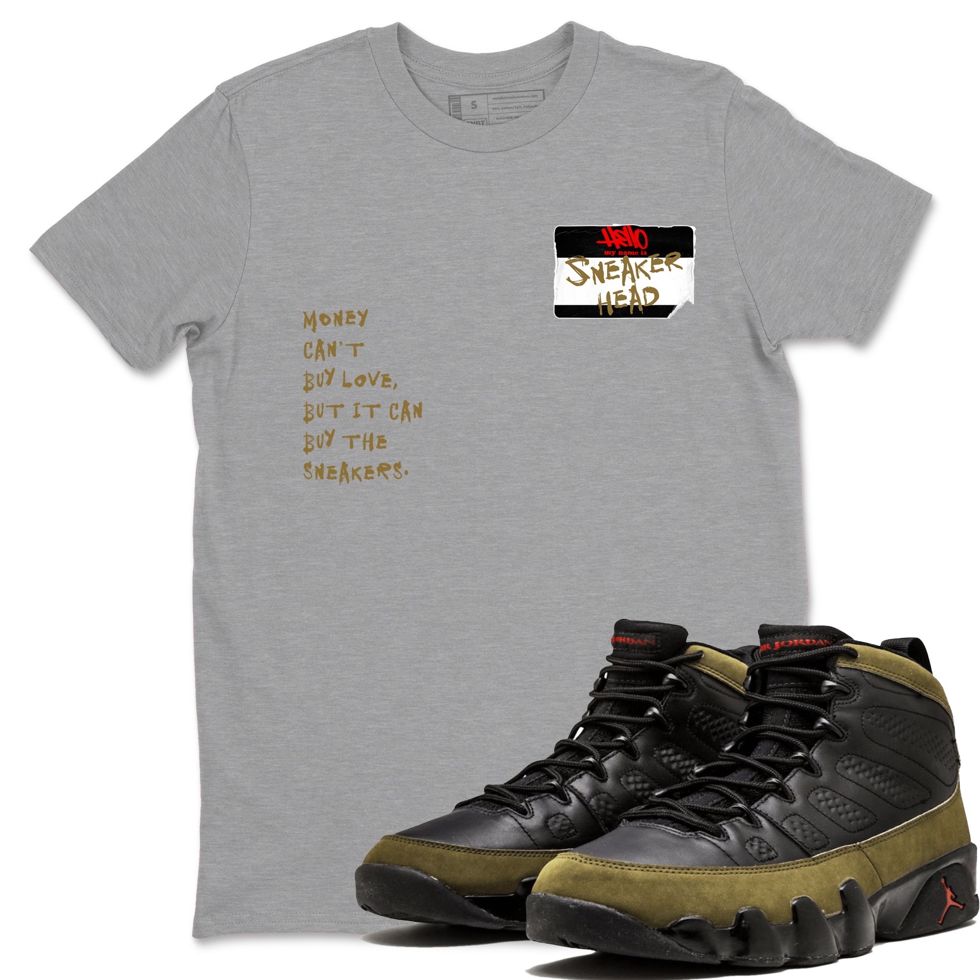 snkmatch Badge snkmatch Tees - Air Jordan 9 Olive