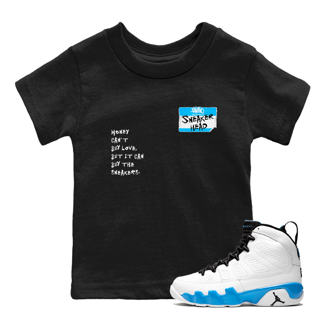 snkmatch Badge snkmatch Tees Kids - Air Jordan 9 Powder Blue