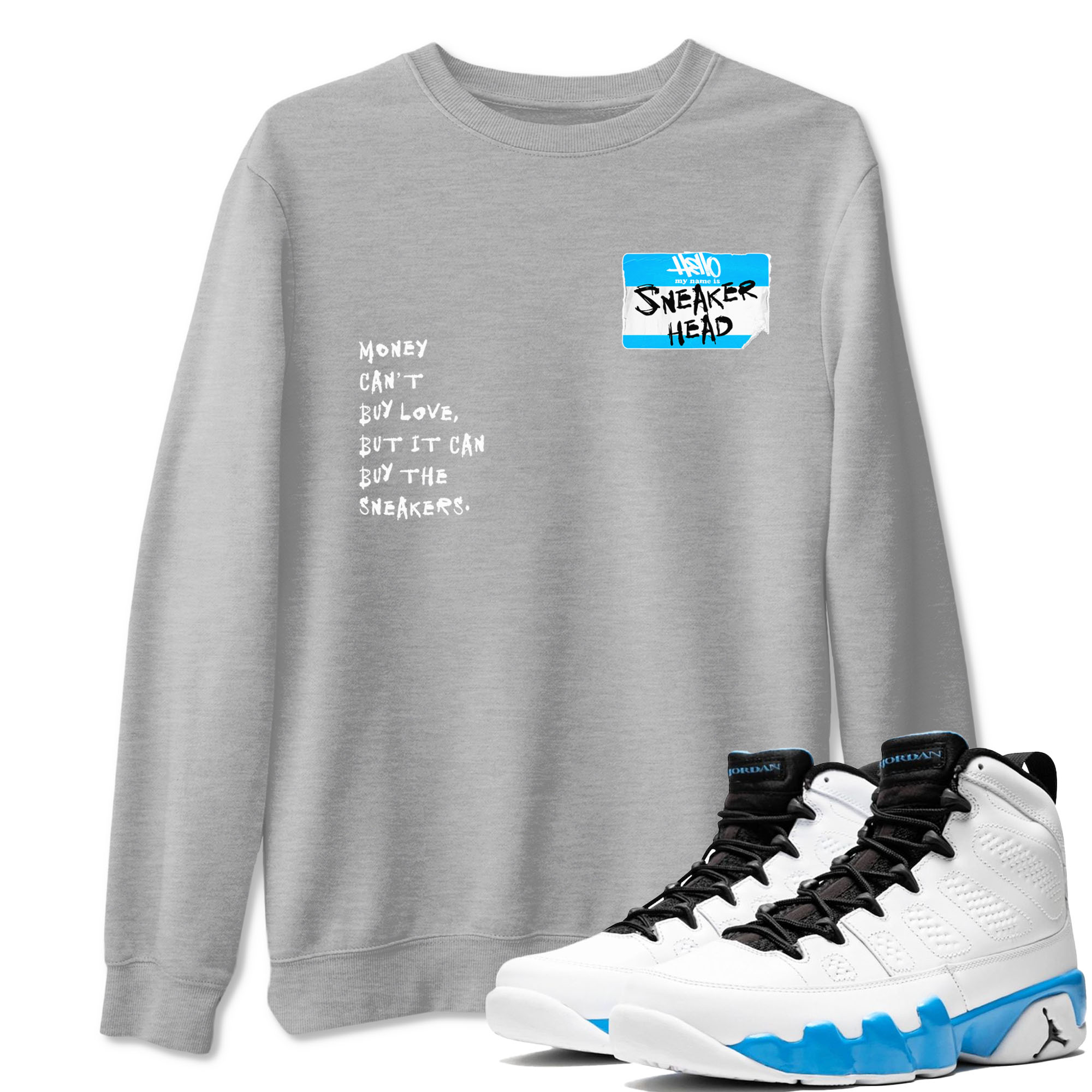 snkmatch Badge snkmatch Tees - Air Jordan 9 Powder Blue
