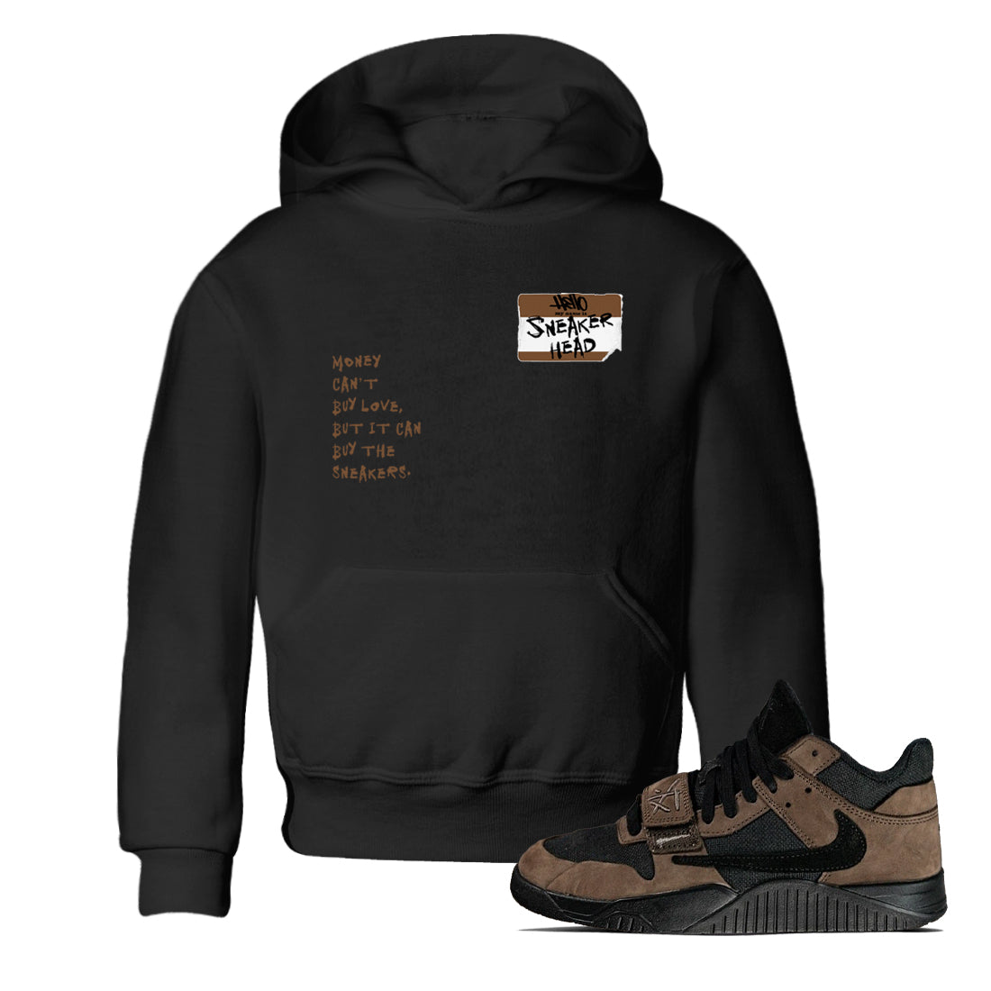 snkmatch Badge snkmatch Tees Kids - Jordan Jumpman Jack Travis Scott Dark Mocha