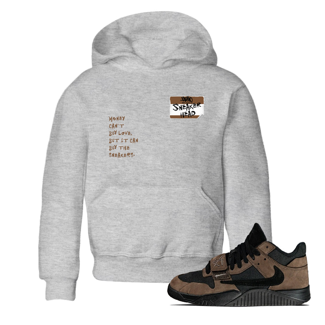 snkmatch Badge snkmatch Tees Kids - Jordan Jumpman Jack Travis Scott Dark Mocha