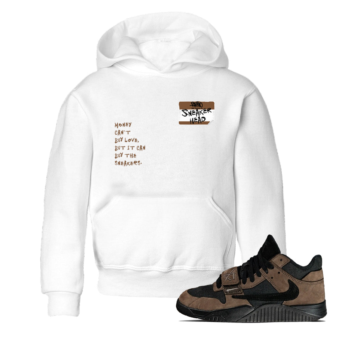 snkmatch Badge snkmatch Tees Kids - Jordan Jumpman Jack Travis Scott Dark Mocha
