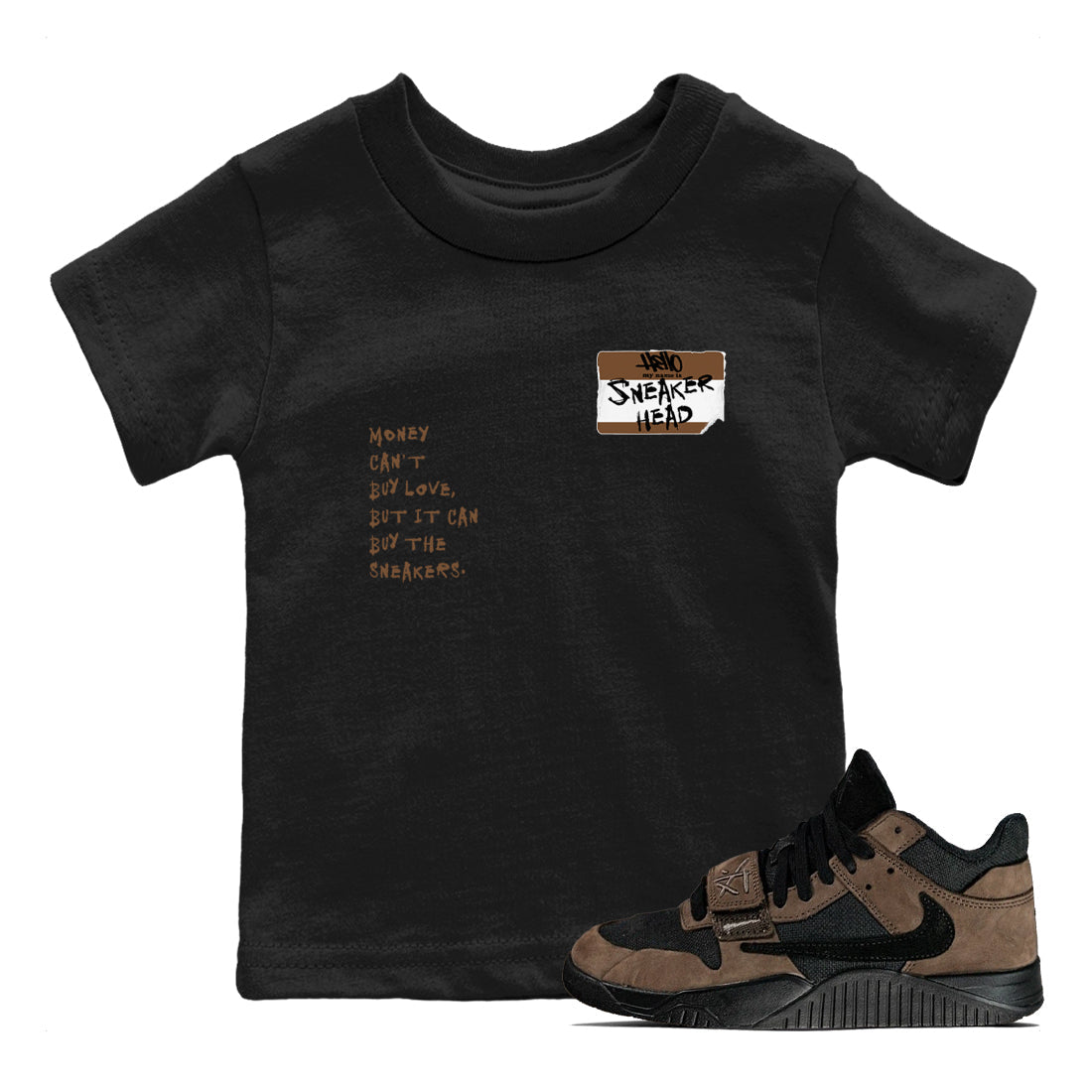 snkmatch Badge snkmatch Tees Kids - Jordan Jumpman Jack Travis Scott Dark Mocha