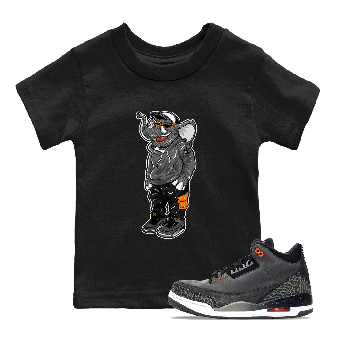 snkmatch Elephant snkmatch Tee Kids - Air Jordan 3 Fear