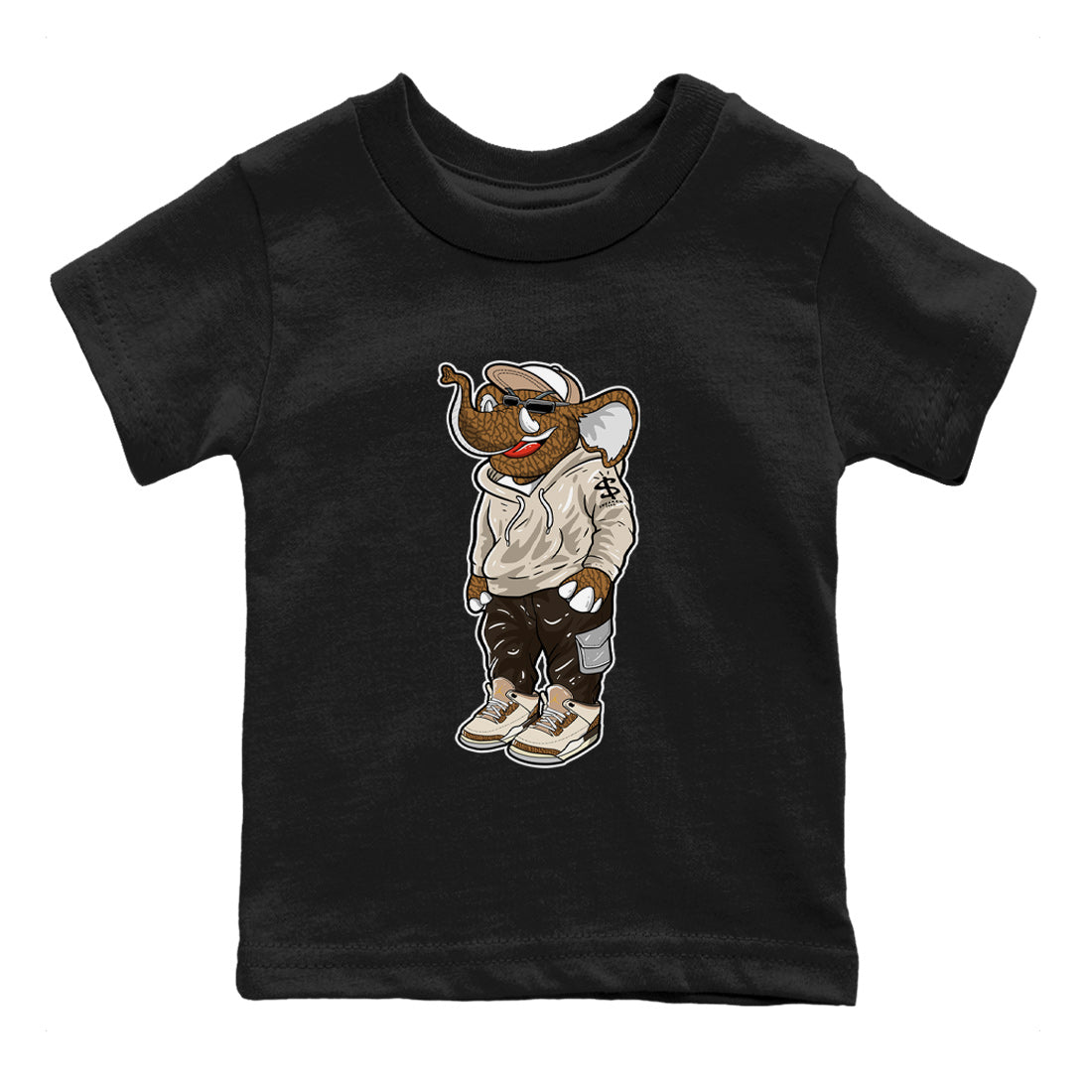 snkmatch Elephant Kids Tops - Air Jordan 3 Palomino